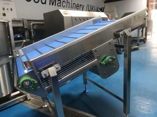 Used Incline Conveyor with an intralox food grade belt
